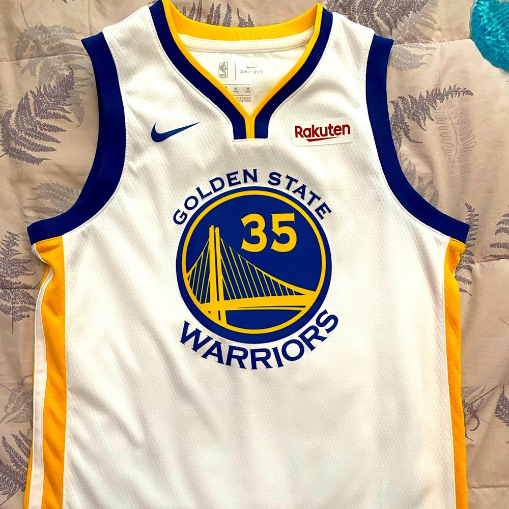 Warriors Authentic Kevin Durant White Jersey
